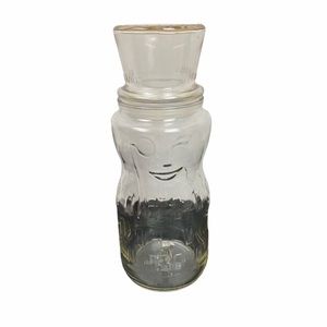 PLANTERS PEANUTS  Vintage face glass jar 1991
